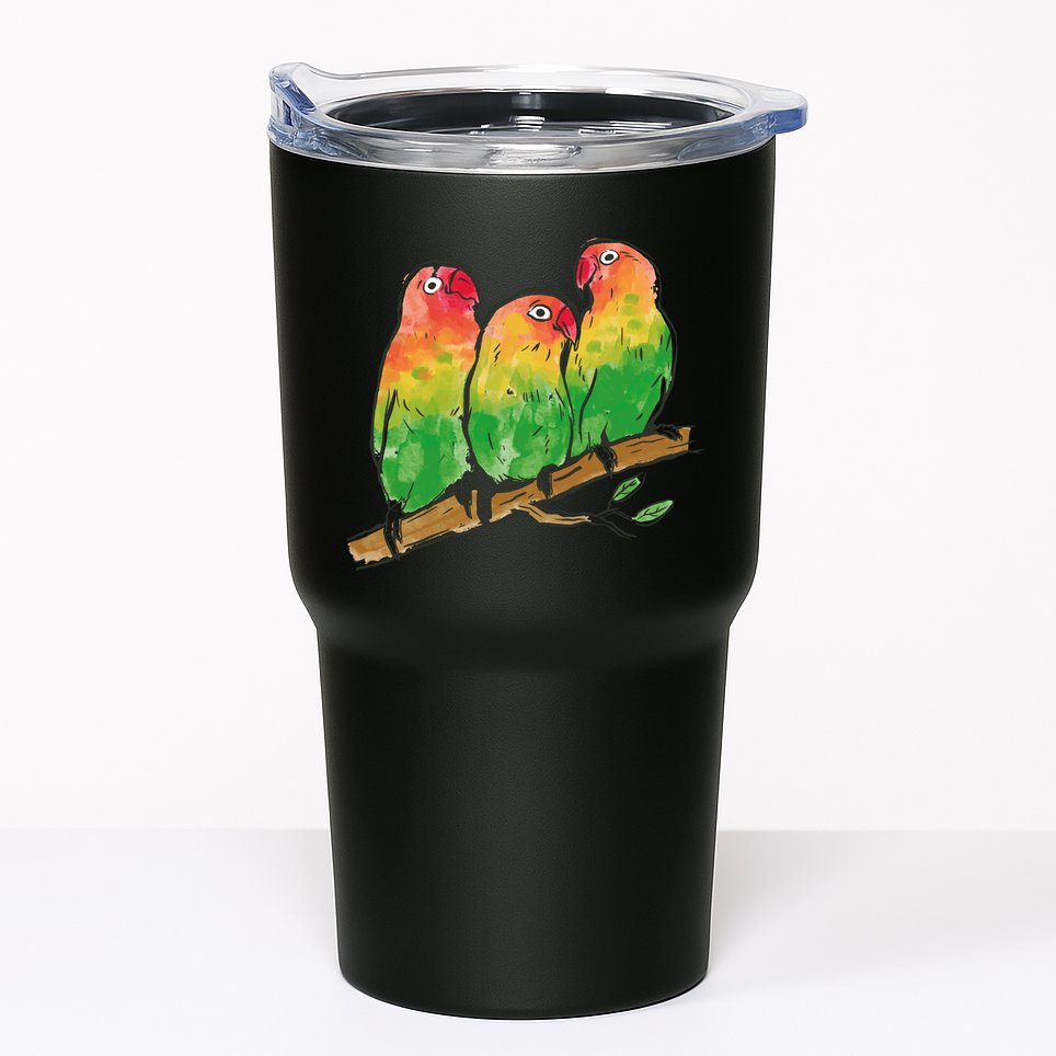 Watercolor Parrots Tumbler