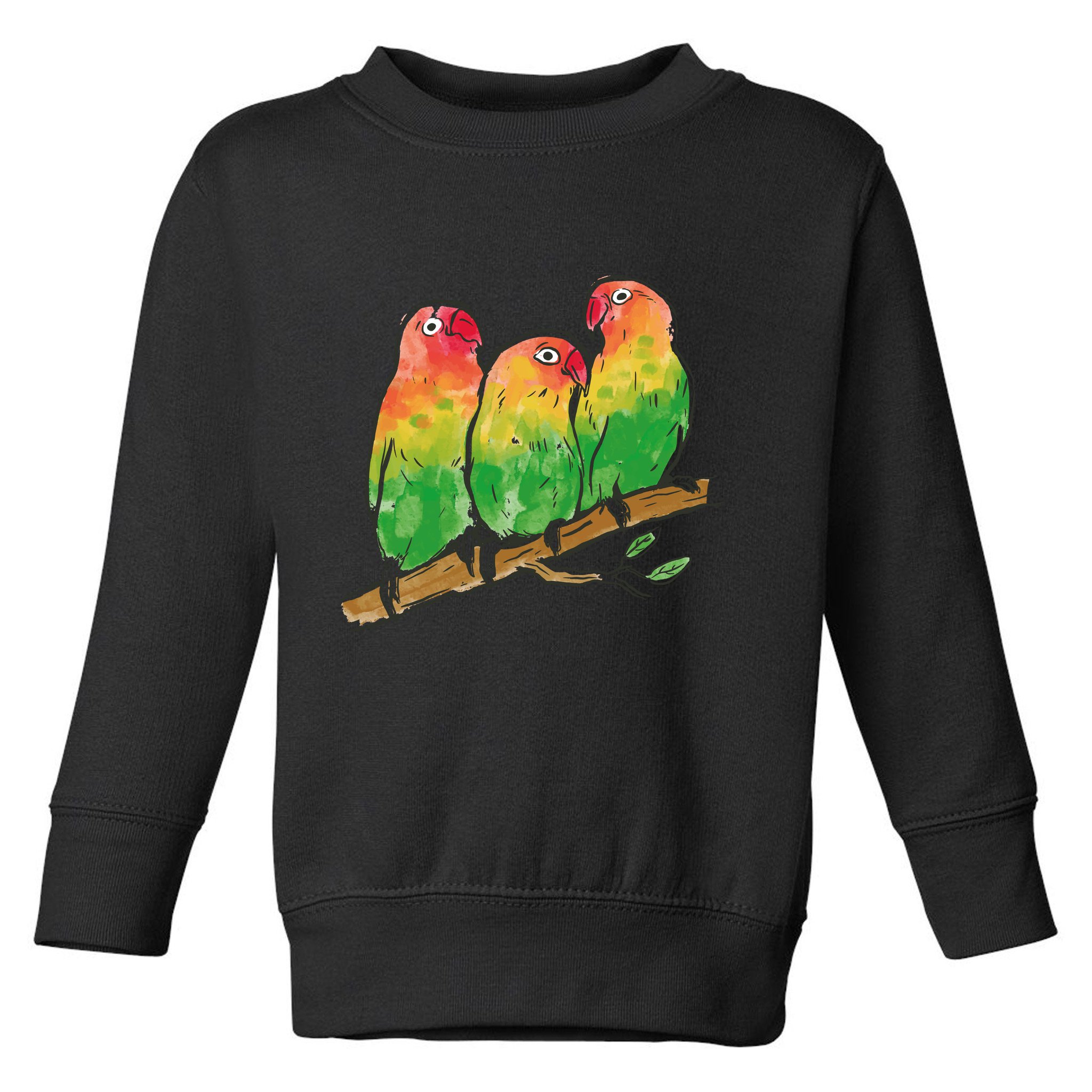 Watercolor Parrots Toddler Sweatshirt