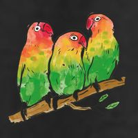 Watercolor Parrots Hat