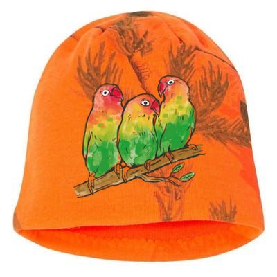 Watercolor Parrots Kati - Camo Knit Beanie