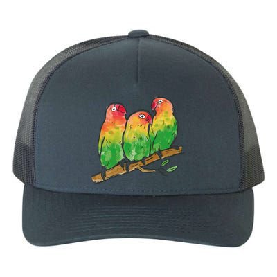 Watercolor Parrots Yupoong Adult 5-Panel Trucker Hat