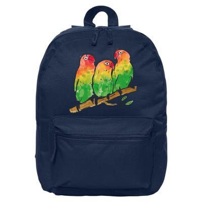 Watercolor Parrots 16 in Basic Backpack