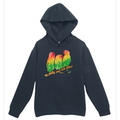 Watercolor Parrots Urban Pullover Hoodie