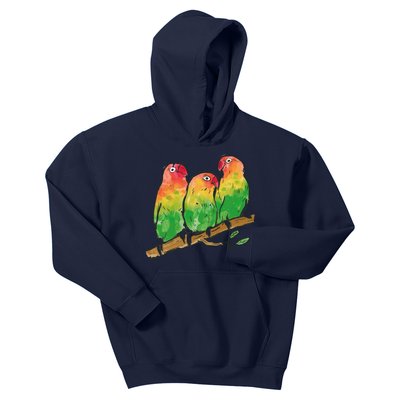 Watercolor Parrots Kids Hoodie