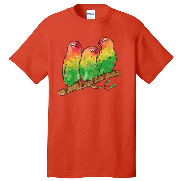 Watercolor Parrots Tall T-Shirt