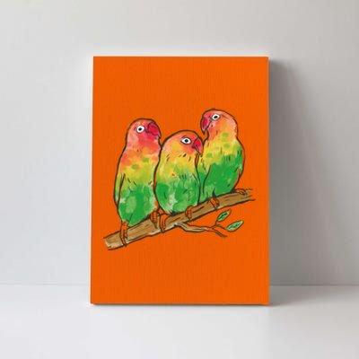 Watercolor Parrots Canvas