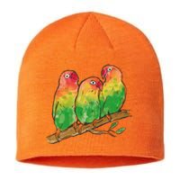 Watercolor Parrots Sustainable Beanie