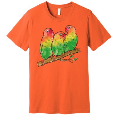 Watercolor Parrots Premium T-Shirt