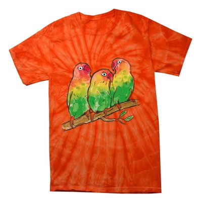 Watercolor Parrots Tie-Dye T-Shirt