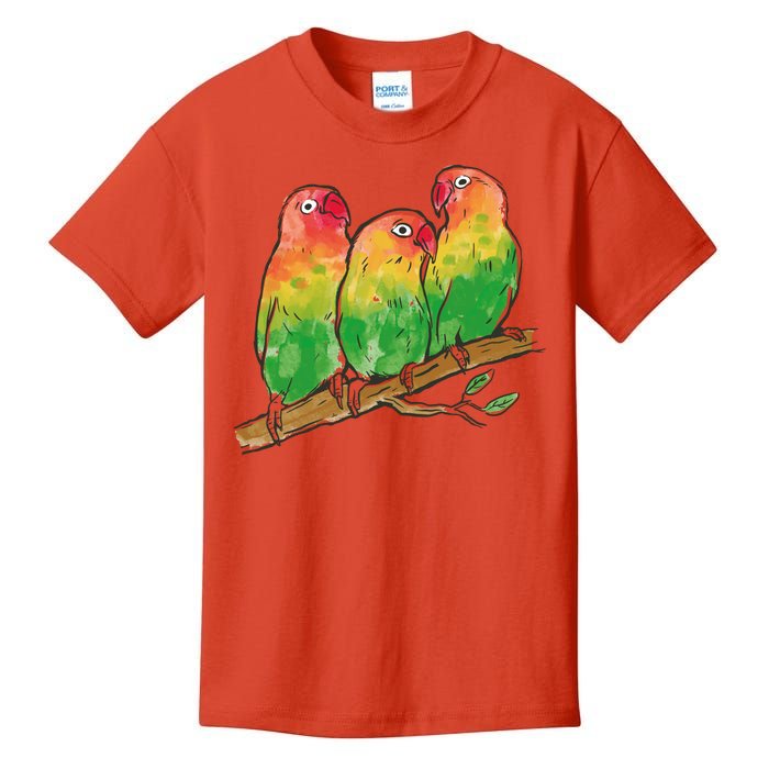 Watercolor Parrots Kids T-Shirt