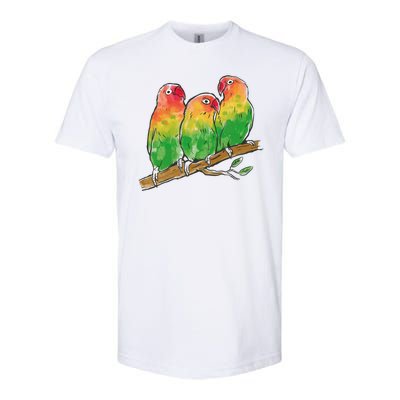 Watercolor Parrots Softstyle® CVC T-Shirt