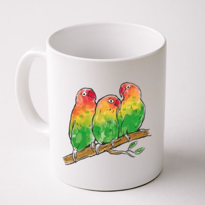 Watercolor Parrots Coffee Mug