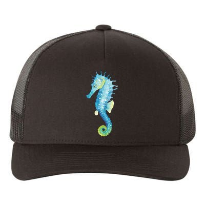 Watercolor Seahorse Yupoong Adult 5-Panel Trucker Hat