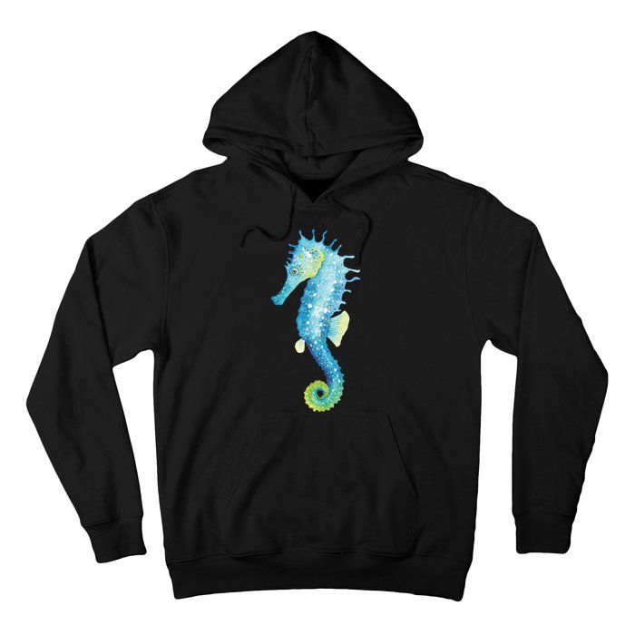 Watercolor Seahorse Hoodie