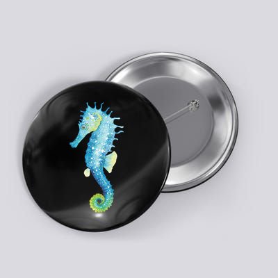 Watercolor Seahorse Button