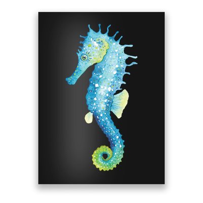 Watercolor Seahorse Poster