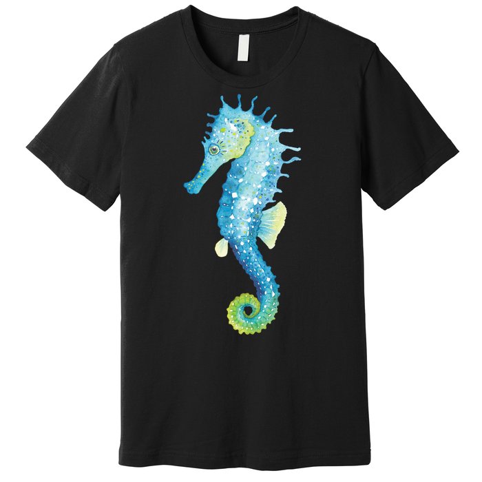 Watercolor Seahorse Premium T-Shirt