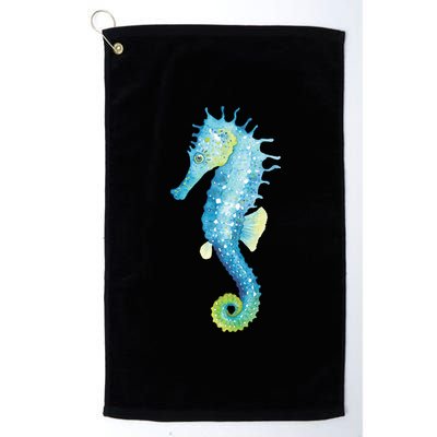 Watercolor Seahorse Platinum Collection Golf Towel