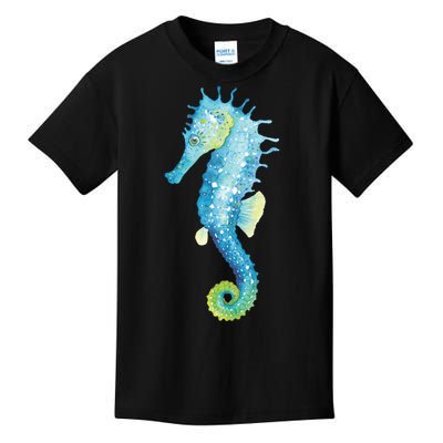 Watercolor Seahorse Kids T-Shirt