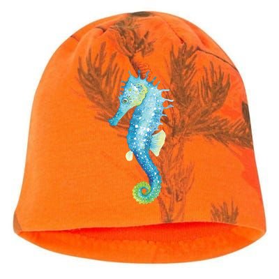 Watercolor Seahorse Kati - Camo Knit Beanie