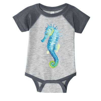 Watercolor Seahorse Infant Baby Jersey Bodysuit