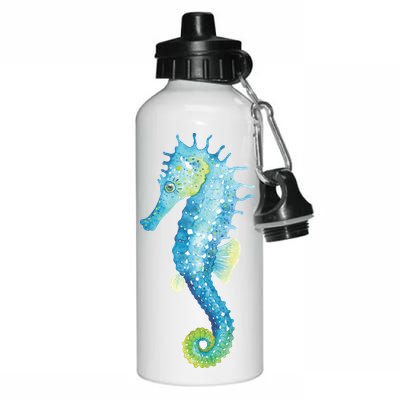 Watercolor Seahorse Aluminum Water Bottle