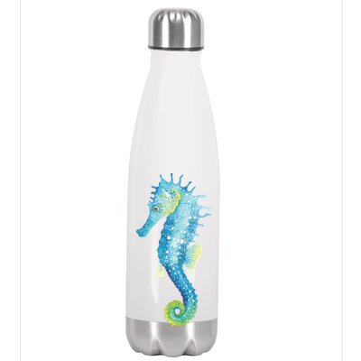 Watercolor Seahorse Stainless Steel Insulated Water Bottle