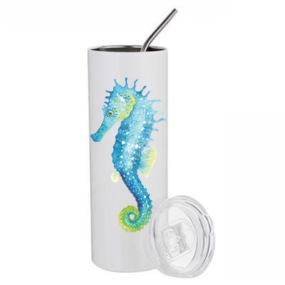 Watercolor Seahorse Stainless Steel Tumbler