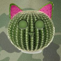 Watermelon Cactus Cat Catcus Legacy Tie Dye Trucker Hat