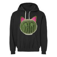 Watermelon Cactus Cat Catcus Garment-Dyed Fleece Hoodie