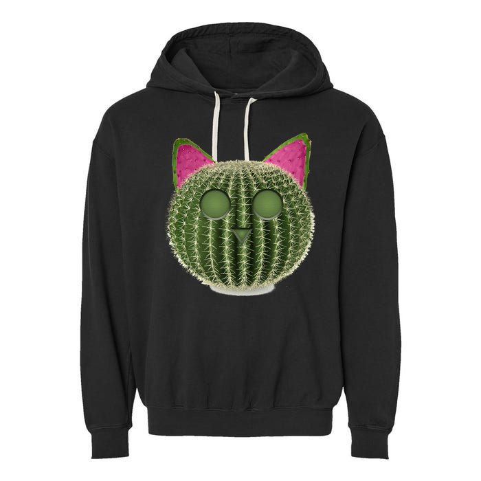 Watermelon Cactus Cat Catcus Garment-Dyed Fleece Hoodie