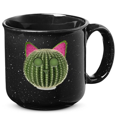 Watermelon Cactus Cat Catcus 15oz Campfire Ceramic Mug