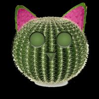 Watermelon Cactus Cat Catcus Drawstring Bag