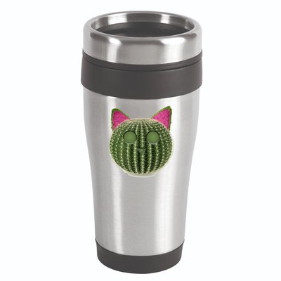 Watermelon Cactus Cat Catcus 16oz Travel Tumbler