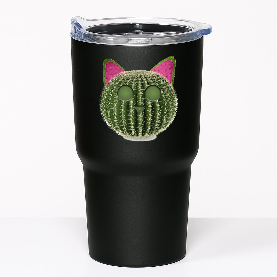 Watermelon Cactus Cat Catcus Tumbler