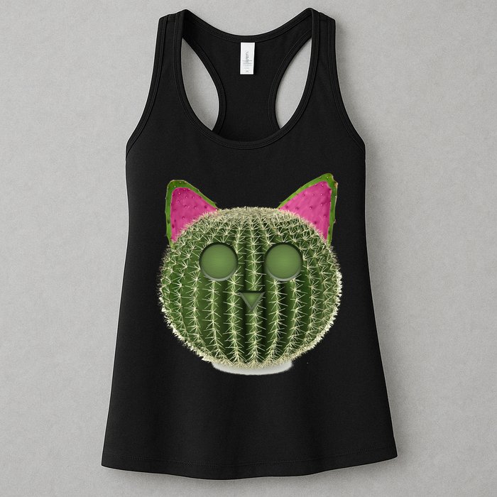 Watermelon Cactus Cat Catcus Womens Tank Top