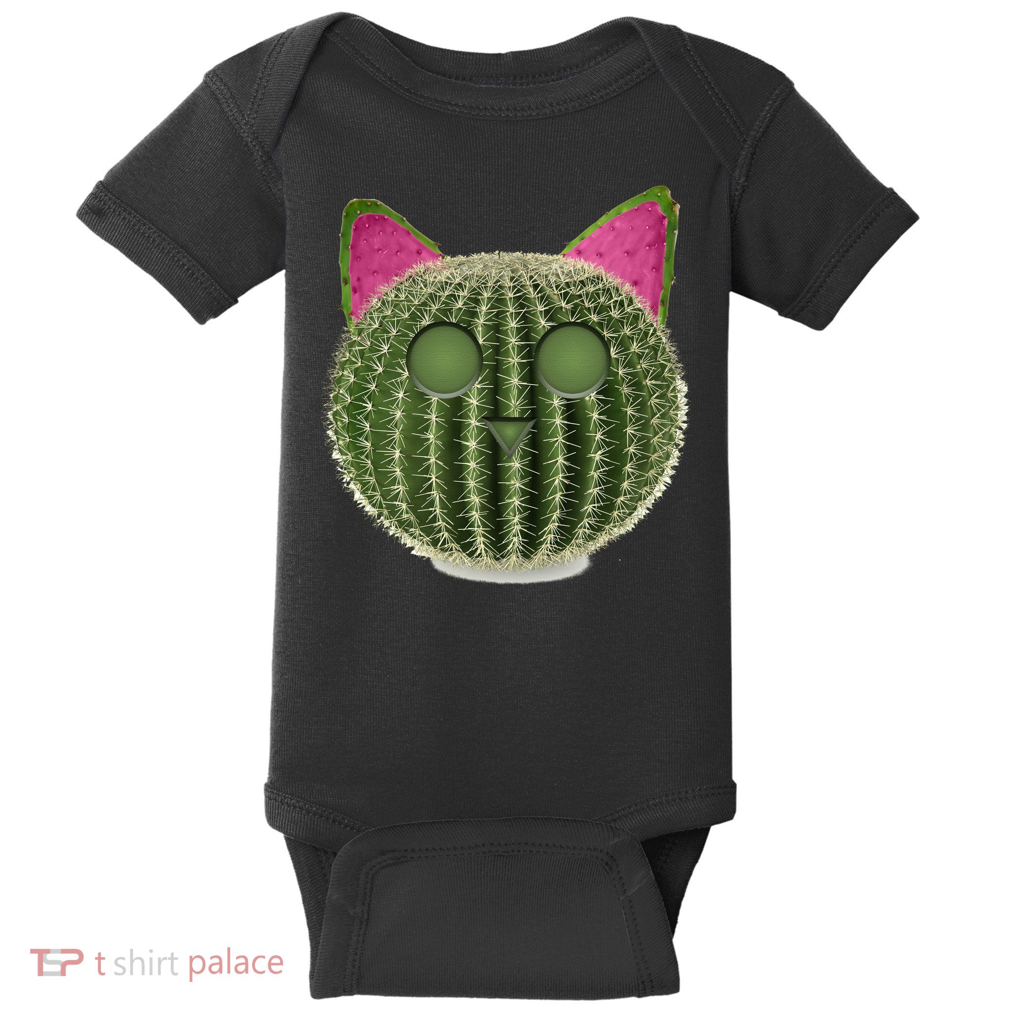 Watermelon Cactus Cat Catcus Baby Bodysuit