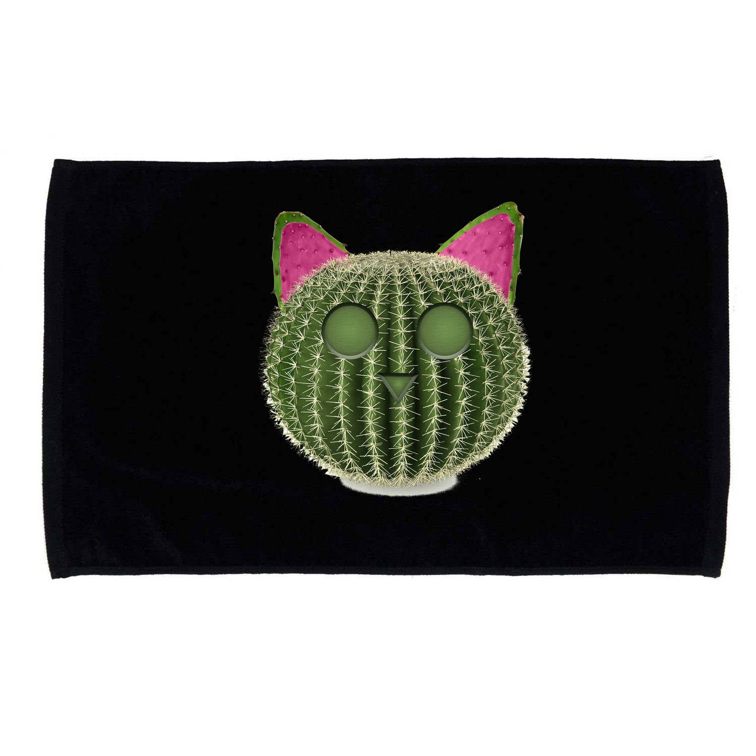 Watermelon Cactus Cat Catcus Microfiber Hand Towel