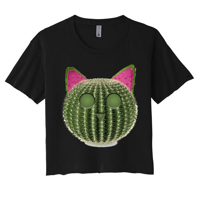 Watermelon Cactus Cat Catcus Crop Top