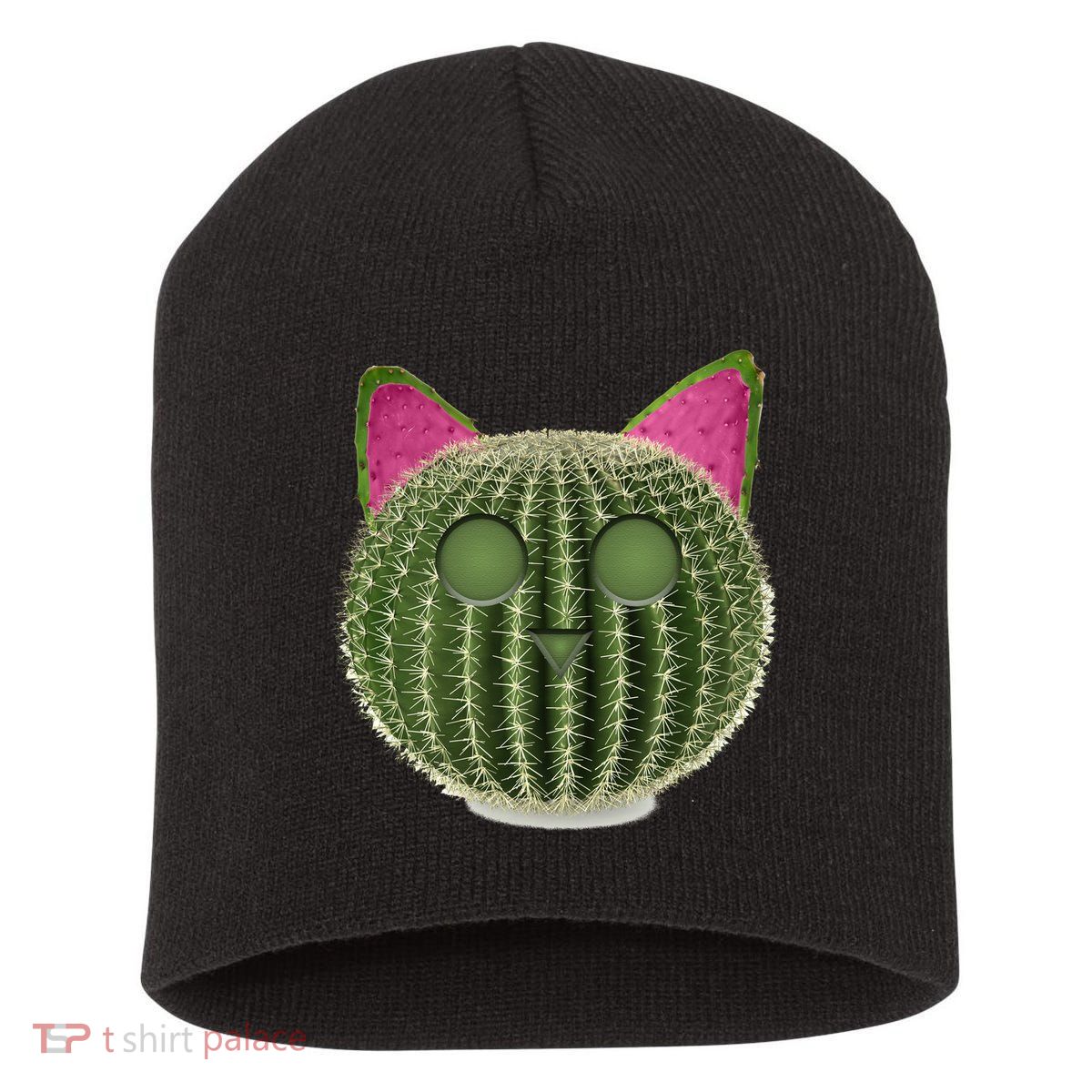 Watermelon Cactus Cat Catcus Short Acrylic Beanie
