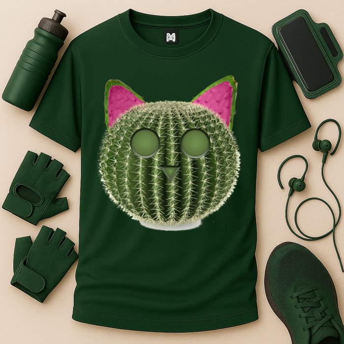 Watermelon Cactus Cat Catcus Performance Shirt