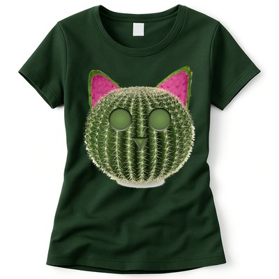 Watermelon Cactus Cat Catcus Womens T-Shirt