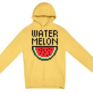 Watermelon Pixelated Retro Premium Pullover Hoodie