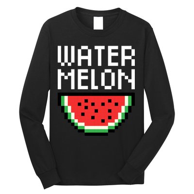 Watermelon Pixelated Retro Long Sleeve Shirt