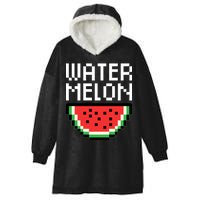 Watermelon Pixelated Retro Hooded Wearable Blanket