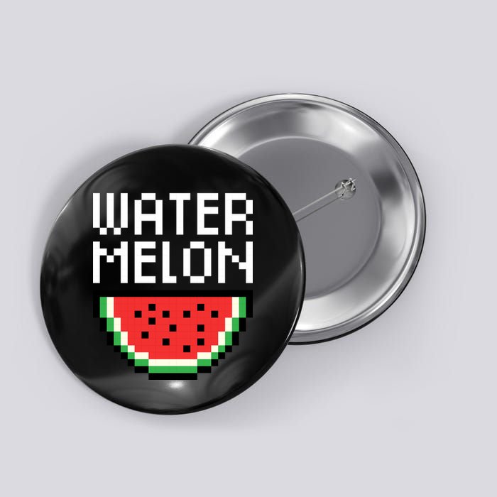Watermelon Pixelated Retro Button