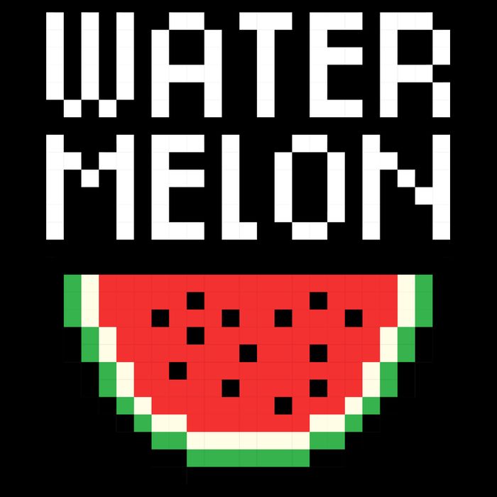 Watermelon Pixelated Retro 7-Panel Snapback Hat