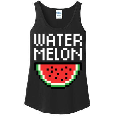 Watermelon Pixelated Retro Ladies Essential Tank