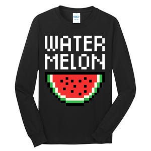 Watermelon Pixelated Retro Tall Long Sleeve T-Shirt