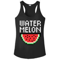 Watermelon Pixelated Retro Ladies PosiCharge Competitor Racerback Tank